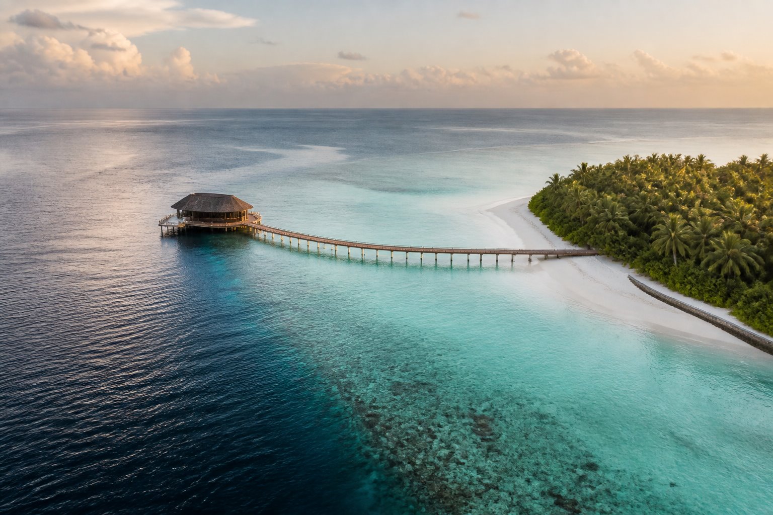 A turquoise Maldives lagoon