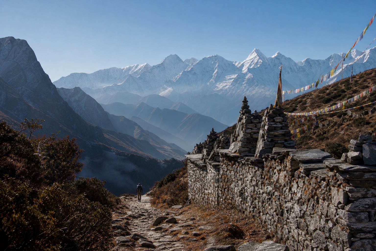 A mountain trail in Nepal